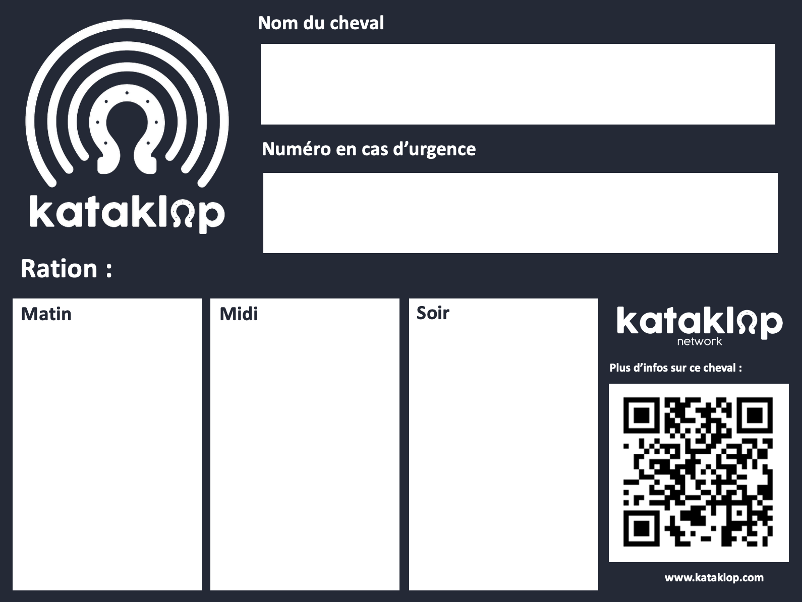 Plaque de box Kataklop — design original